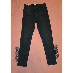 Levi's Black Skinny Jeans With Fringe